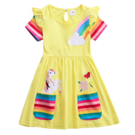 robe jaune licorne pour l ete