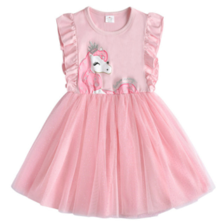 robe licorne rose argent