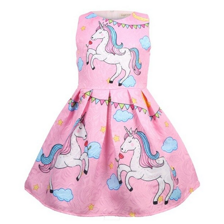 robe pin up licorne rose