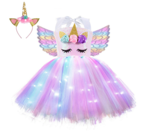 robe princesse lumineuse licorne