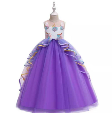 robe licorne plusieurs volants