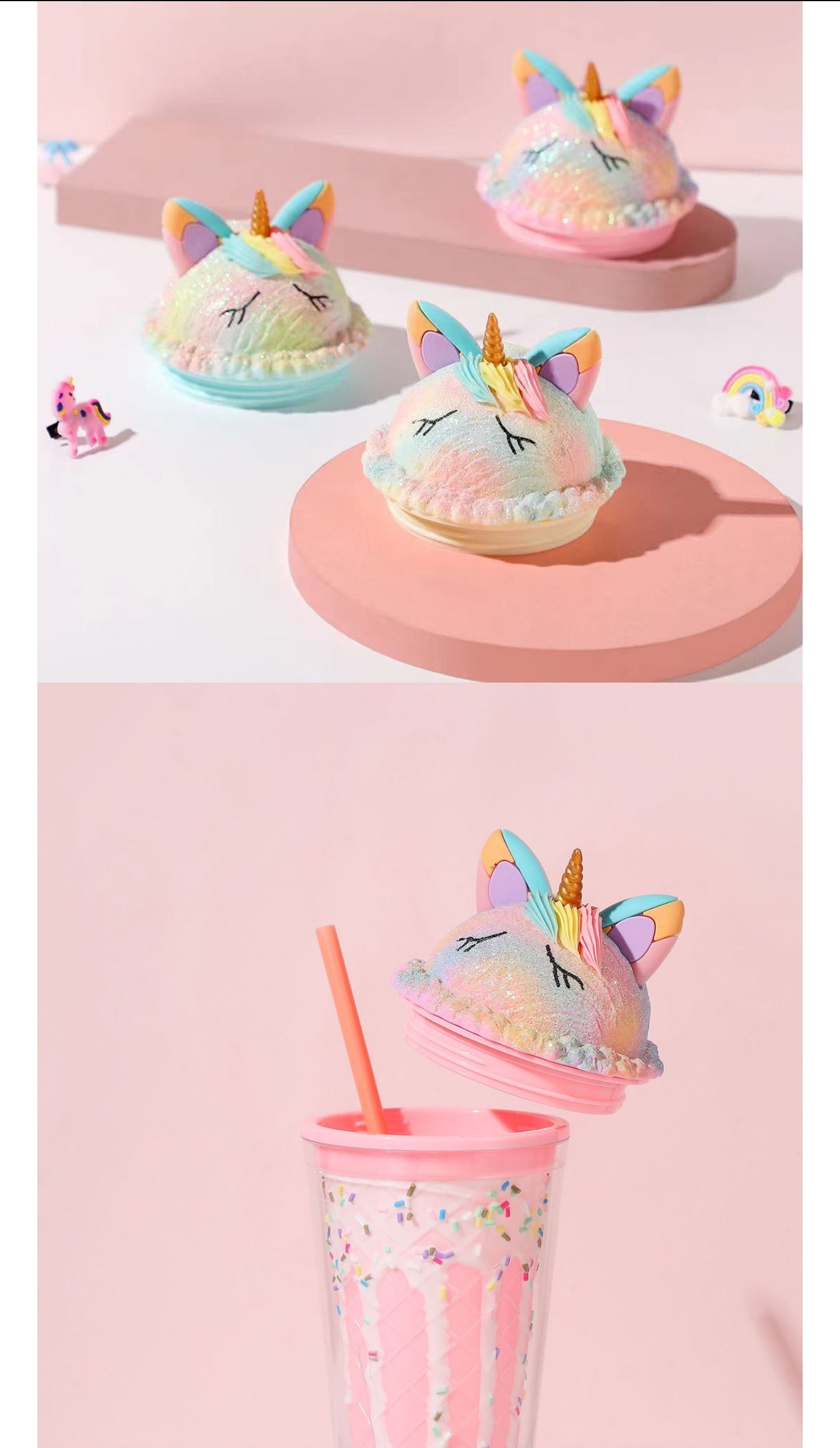 Gourde Licorne avec Paille