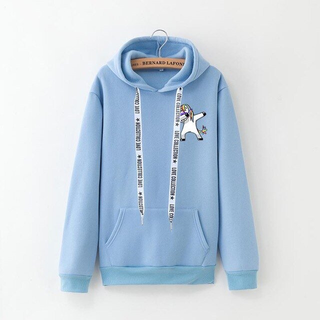 Sweat Bleu Dab Licorne - monde-licorne