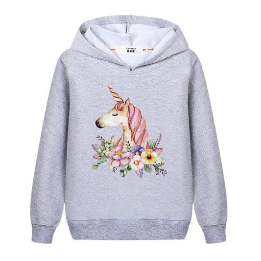 Sweat Licorne Enfant - Gris
