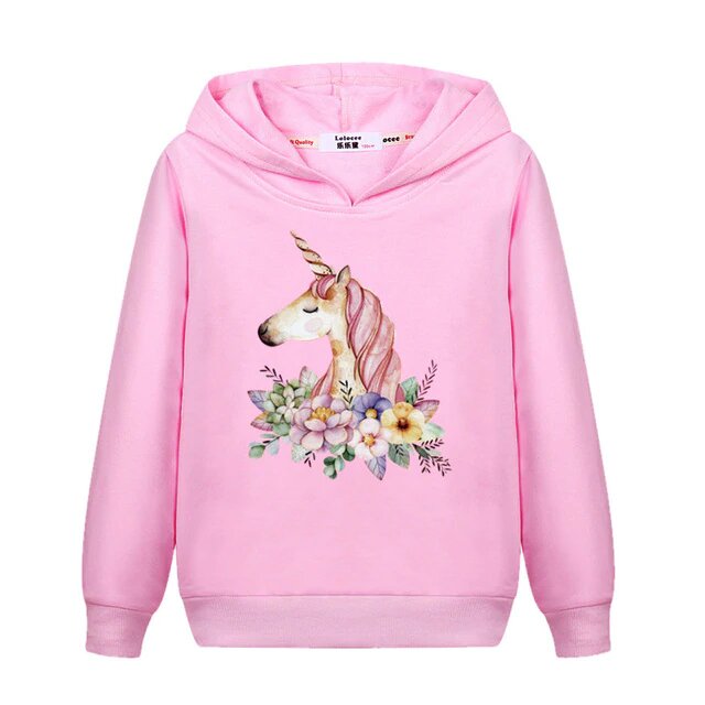 Sweat Licorne pour enfant - Rose