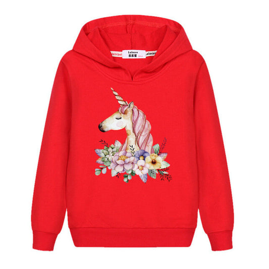 Sweat Licorne Enfant - Rouge