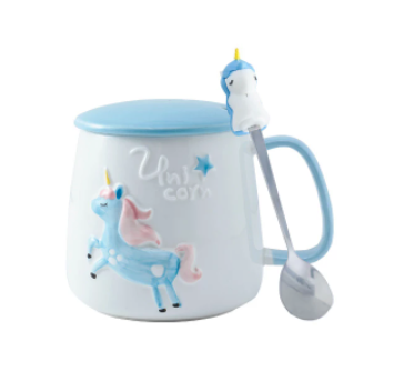 jolie tasse licorne bleue