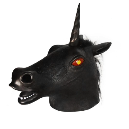 deguisement tete de licorne noire halloween