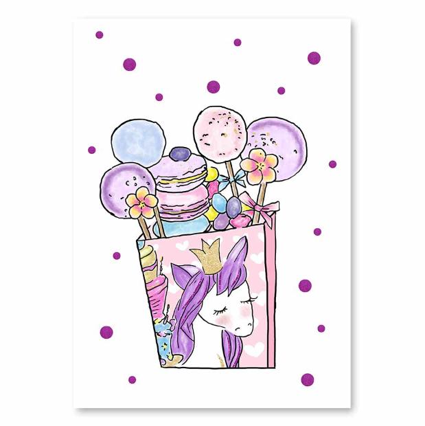 Toile Bonbon Licorne