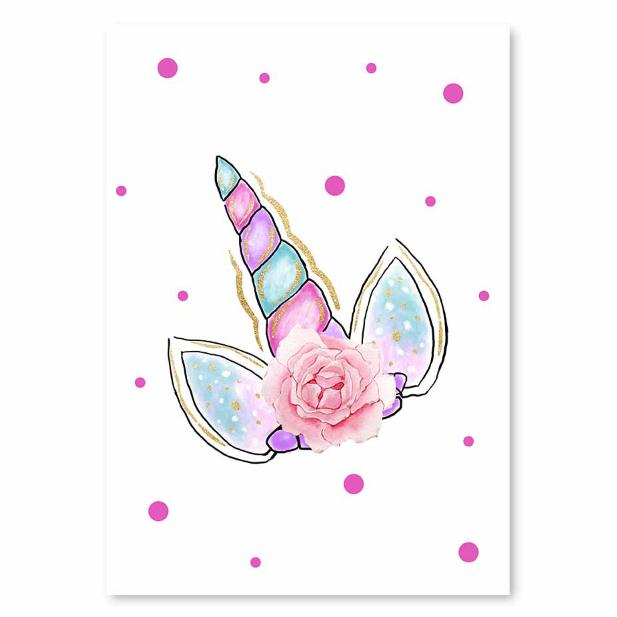 corne de licorne sur toile