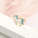 Bague Licorne Changeante De Couleur - Humeur Thermosensible - Acier Inoxydable - Bijou Fantaisie Mignon Pour Fille Et Garçon - 8