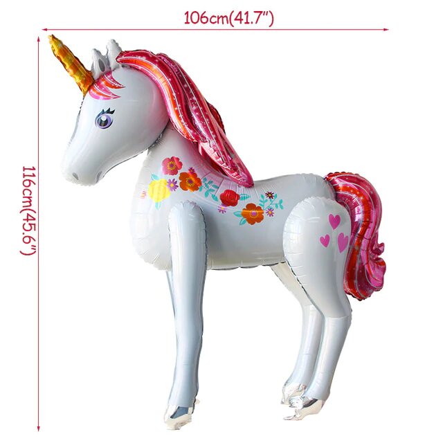 Ballon Anniversaire en Forme de Licorne XL