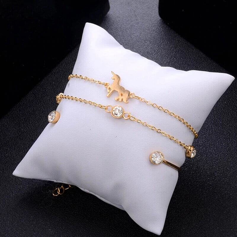 Bracelet licorne or - monde-licorne