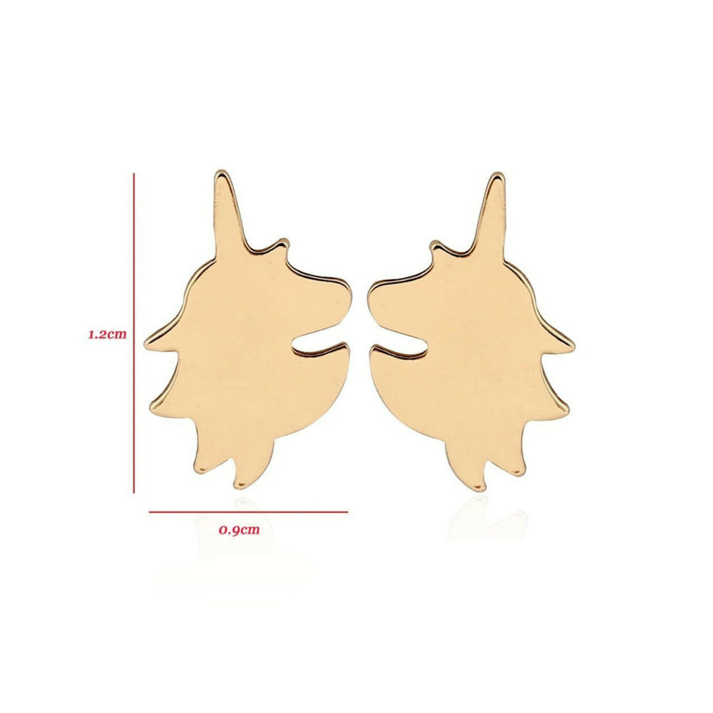 Boucle D'oreille Licorne Or - monde-licorne