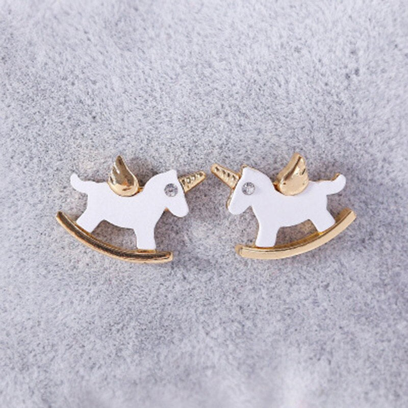boucle d oreille a clip licorne oreille non percees