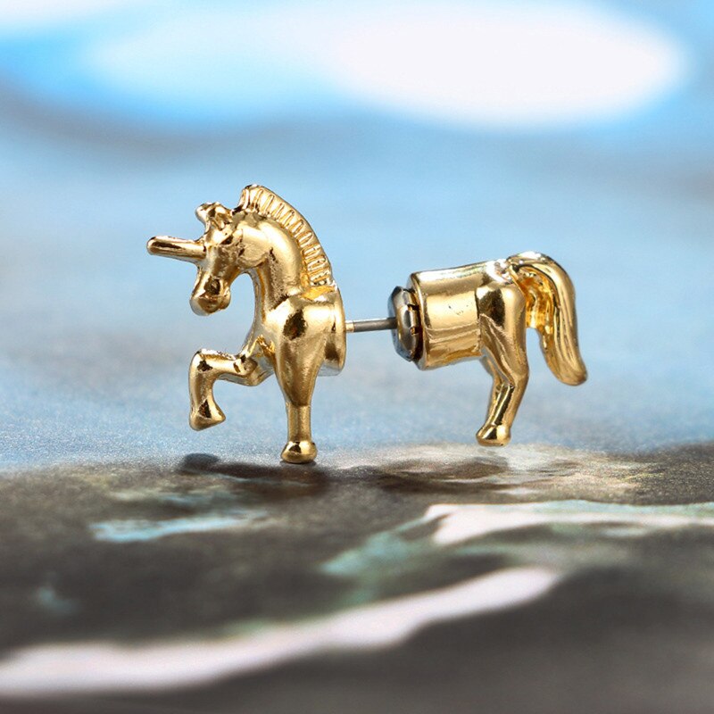 Boucles d'Oreilles Licornes Illusion d'Optique