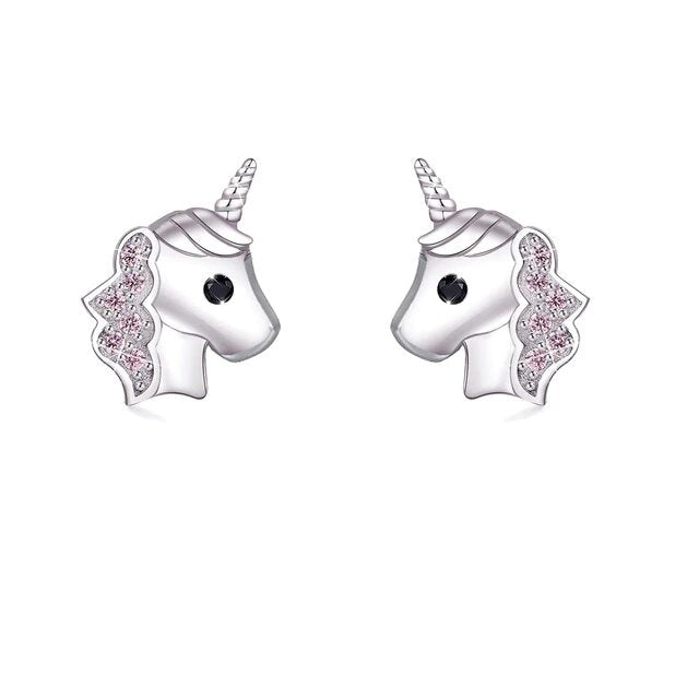 boucle d oreille tete licorne femme