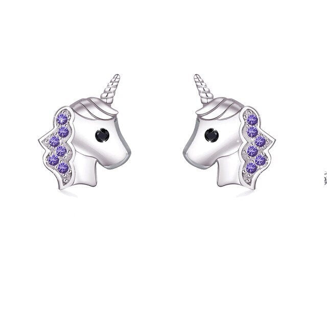 tete licorne en boucles d oreilles