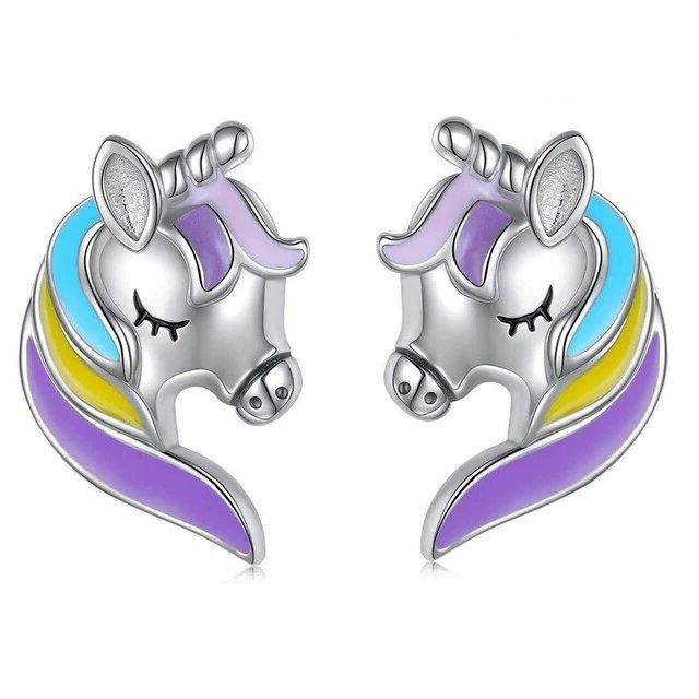 boucles d oreilles licorne pour petite fille