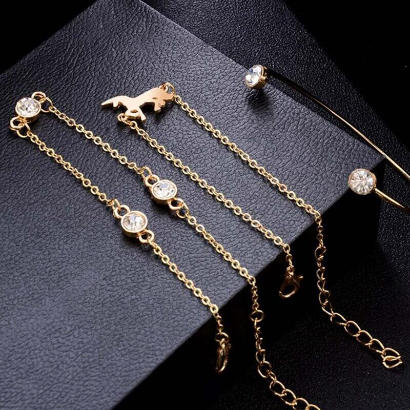 Bracelet licorne or - monde-licorne