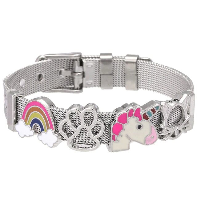 bracelet arc en ciel licorne