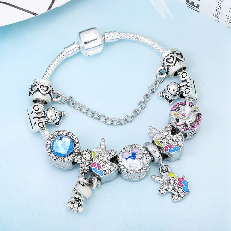 bracelet licorne chaine