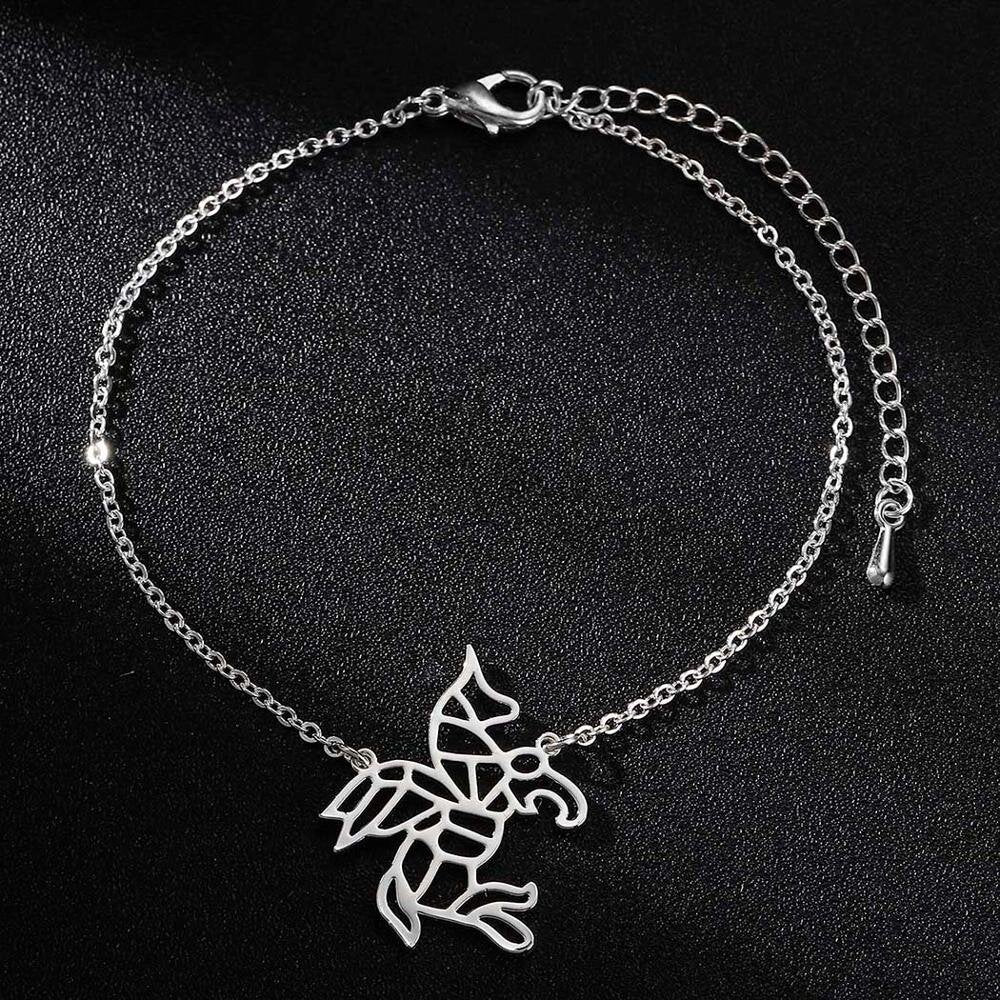 bracelet argent licorne origami