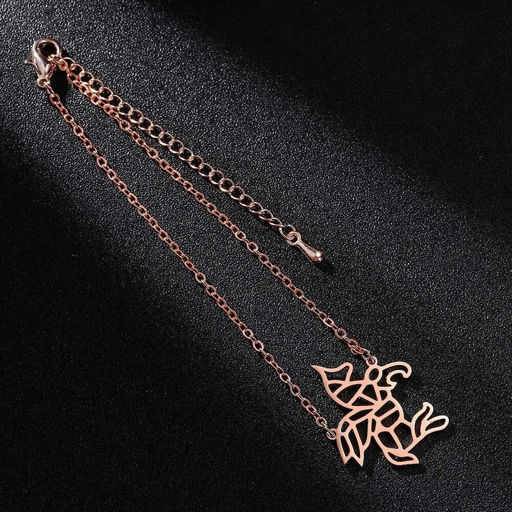 bracelet rose gold style licorne origami
