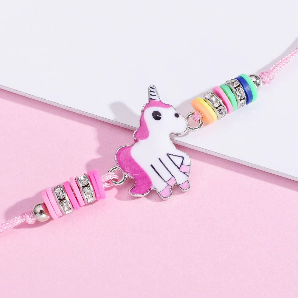 Bracelet Licorne Fille Rose