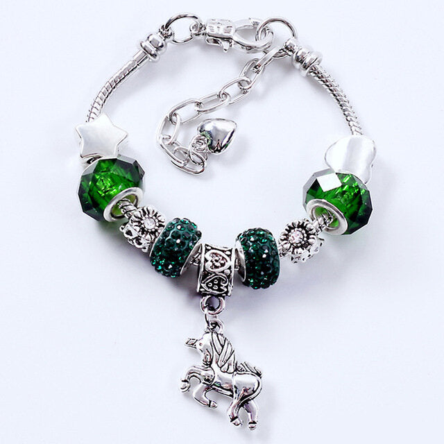 bracelet vert licorne
