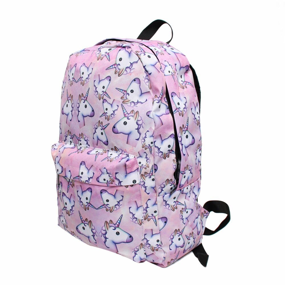 Cartable Rose Licorne Emoji