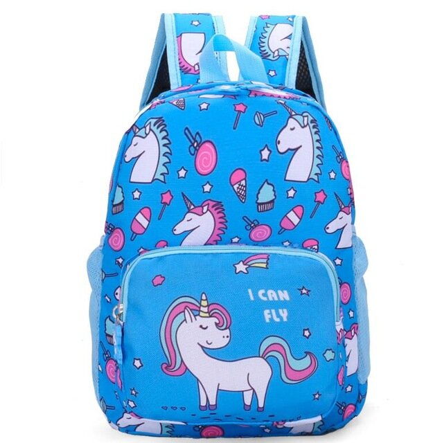 Cartable Licorne Scolaire couleur Bleu