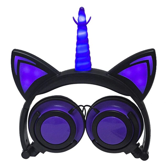 casque ecouteur de musique licorne