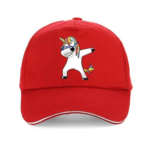 casquette licorne couleur rouge