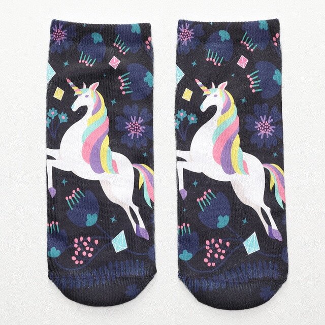 chaussette Unisexe Licorne