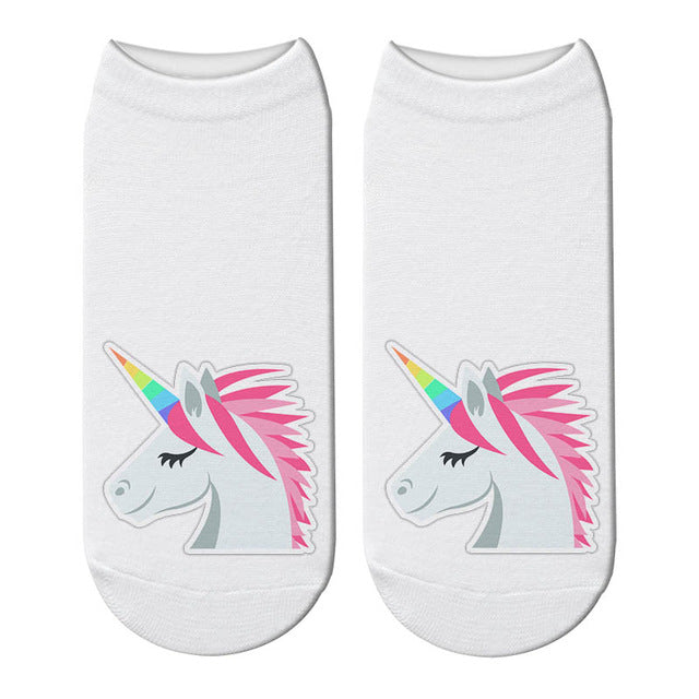 chaussette classe motif licorne