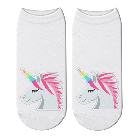 chaussette classe motif licorne