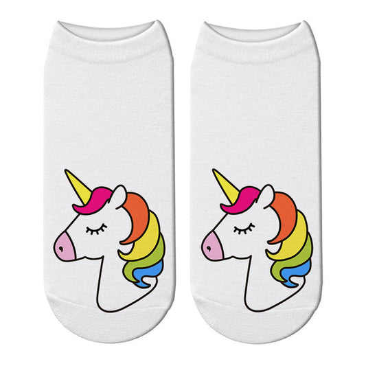 chaussette licorne blanche classique