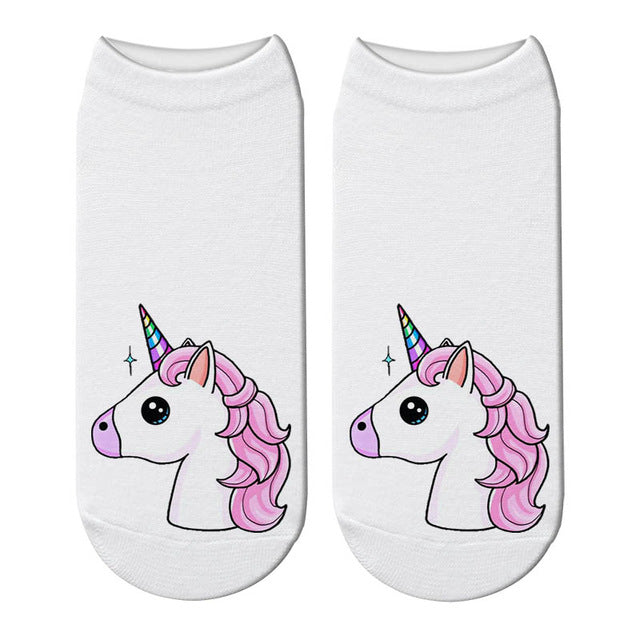 Chaussette Licorne Corne Arc en Ciel