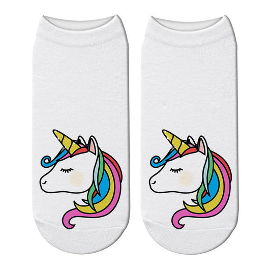 chaussette elegante motif licorne