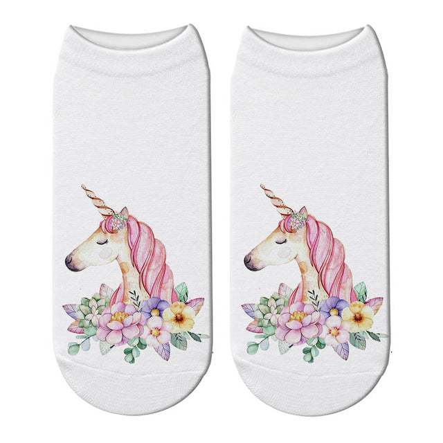 paire de chaussette licorne blanche realistique