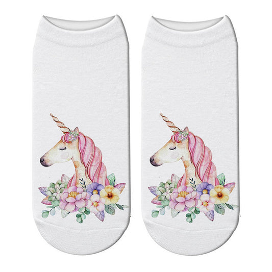 paire de chaussette licorne blanche realistique