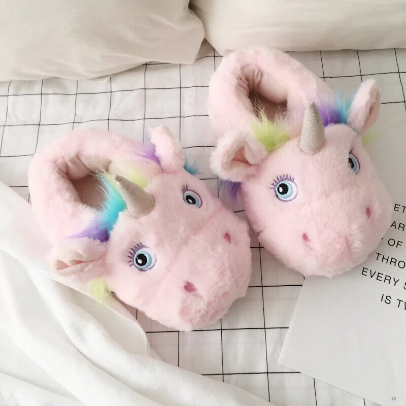 Chaussons licorne mignon