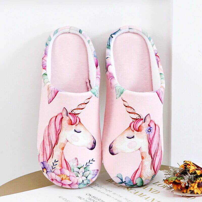 Pantoufles licorne princesse