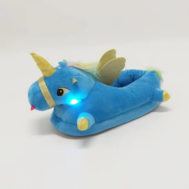 chausson licorne bleu lumineux 45