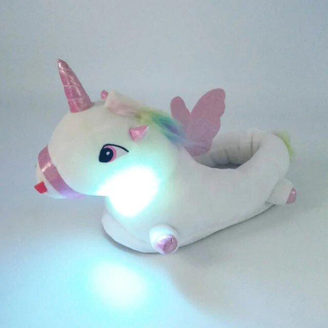 chausson licorne lumiere led