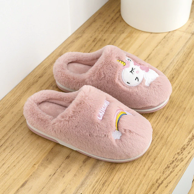 Chausson Licorne Fille Peluche
