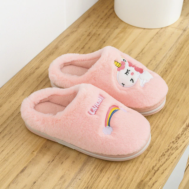Chausson Licorne Fille Rose