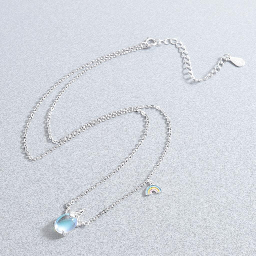 collier licorne corne acier