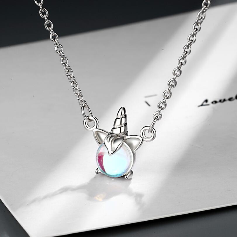collier argent 925 corne licorne